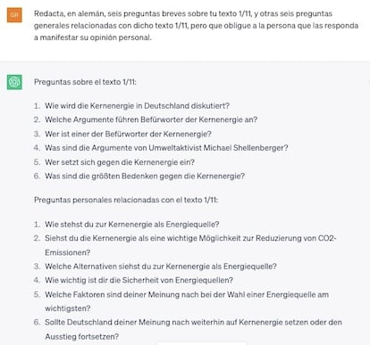 Preguntas formuladas por ChatGPT tras la redacción del texto.