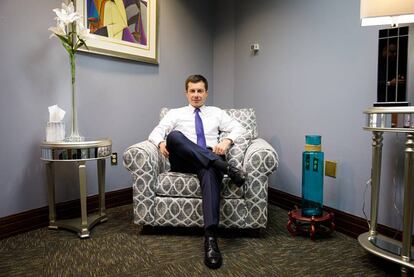 Pete Buttigieg, antes de un acto en Atlanta.