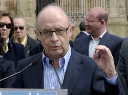 El ministro de Hacienda, Cristóbal Montoro, en Jaén el pasado fin de semana.