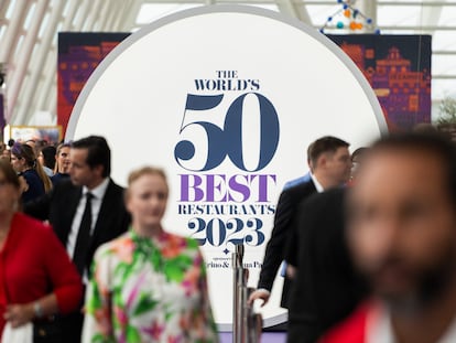 Ambiente de la gala The World's 50 Best Restaurants, celebrada el año pasado en el Palau de Les Arts, en Valencia. Este año se organiza en Las Vegas (Estados Unidos).