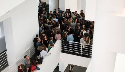 Un momento de la inauguración de la exposición sobre el punk en el Macba.