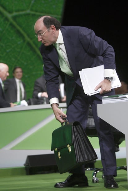 Sánchez Galán en la junta de Iberdrola, ayer en Bilbao.