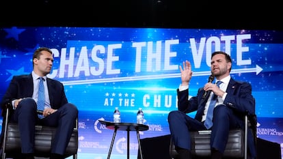 Charlie Kirk y JD Vance en Arizona, el 4 de septiembre de 2024.