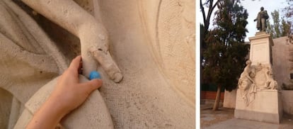 Una de las obras escondidas en Madrid.