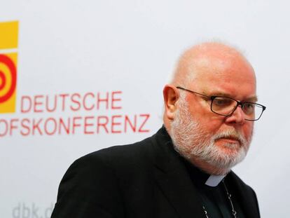 El presidente de la conferencia episcopal, Reinhard Marx, este martes en Fulda (Alemania).