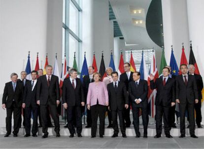 Foto de grupo de la reunión europea de hoy en Berlín