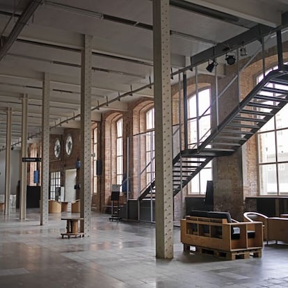 Interior de Fabra i Coats-Centre d’Art Contemporani y Creacio de Barcelona.