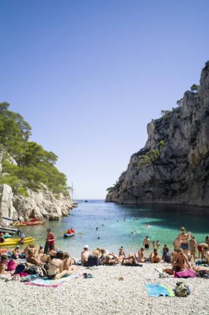 Playa de Calanque den Vau, en Provenza.