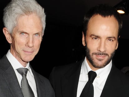 Tom Ford y Richard Buckley en el estreno de 'A Single Man', en Londres el año 2010.