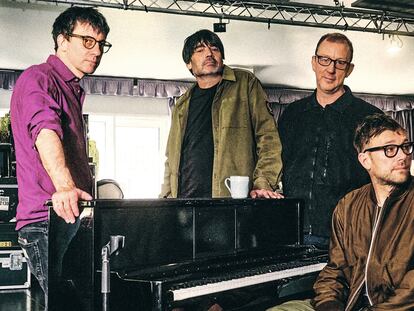 Graham Coxon, Alex James, Dave Rowntree y Damon Albarn en 2023.