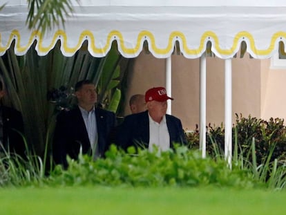 Trump leaves his home in Florida on Sunday.