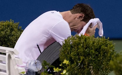Andy Murray llora tras su victoria ante Marius Copil en Washington.