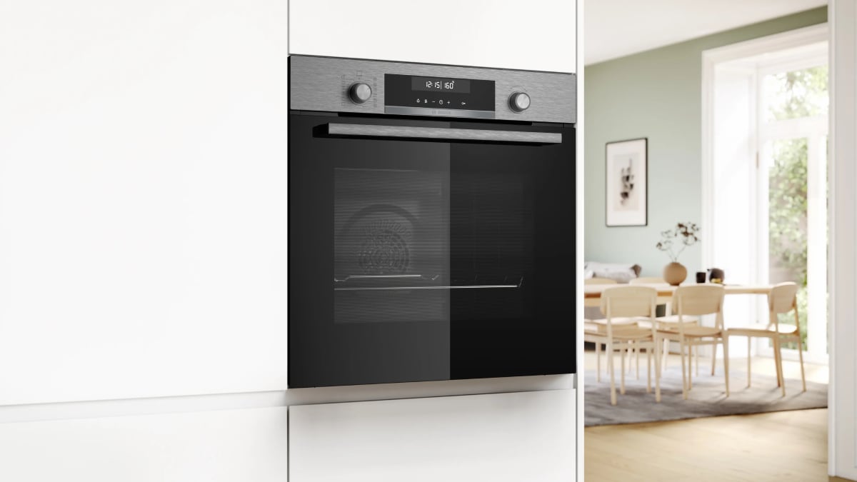 Horno de acero inoxidable, Serie 6 de Bosch.