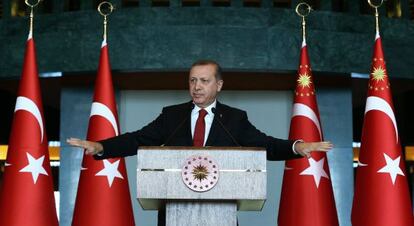 Recep Tayyip Erdogan, el martes en Ankara.