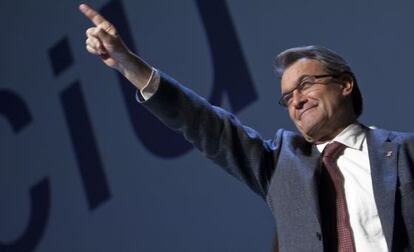 Artur mas en un acte electoral a Viladecans.