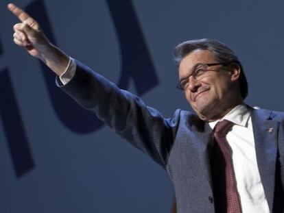 Artur mas en un acte electoral a Viladecans.