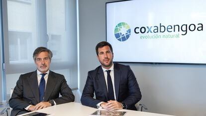 Enrique Riquelme, presidente de Coxabengoa, y Nacho Moreno, consejero delegado.