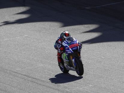 Jorge Lorenzo, durante el primer día de entrenamientos en el circuito de Sepang.