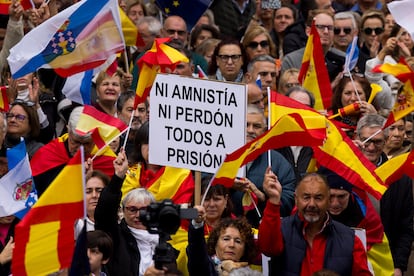 Manifestación contra la amnistía el 12 de noviembre en Pontevedra (Galicia).