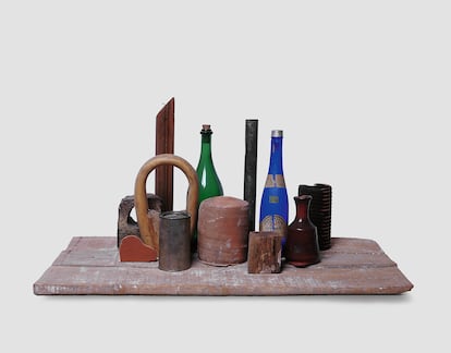 Alfredo Alcaín, 'Bodegón (Morandi V)', junio de 1990.