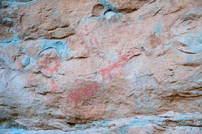Las pinturas rupestres encontradas en una de las cuevas de Sant Fruitós de Bages.