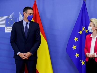 Pedro Sánchez y Ursula von der Leyen, a finales de septiembre en Bruselas.