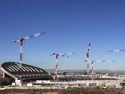 A view of the construction work at La Peineta stadium in March.