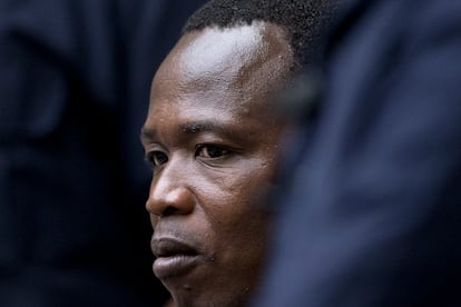 Dominic Ongwen, este jueves en la Corte Penal Internacional de La Haya.