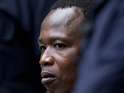 Dominic Ongwen, este jueves en la Corte Penal Internacional de La Haya.