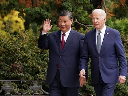 Chinese President Xi Jinping and U.S. President Joe Biden, during the APEC summit in Woodside, California, in November 2023.