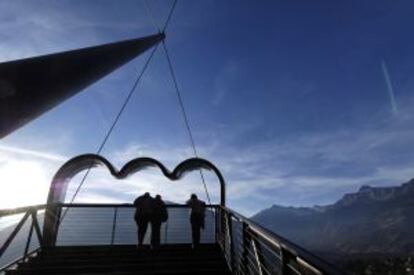 Mirador diseñado por el arquitecto Matteo Thun, en Merano (Italia).