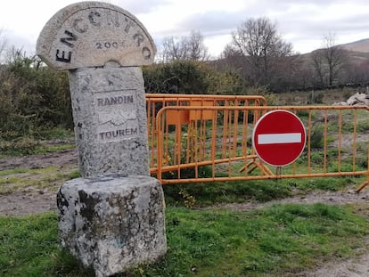 Paso fronterizo entre Tourem y Randín durante la primera jornada de cierre de fronteras.