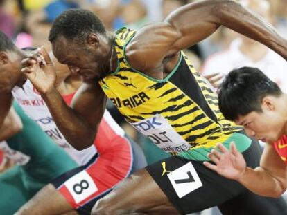 Usain Bolt, durante las semifinales de los 100 m lisos.