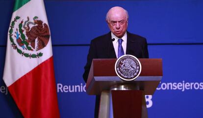 El presidente del BBVA, Francisco González, este martes en la Ciudad de México.