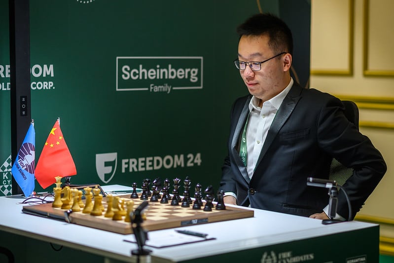 Yi Wei, antes de ganar a Yesipenko este domingo en Peyia (Chipre)
