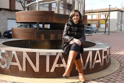 Alicia Gallego, alcaldesa de Santa María del Páramo (León) y procuradora regional por UPL, este martes.