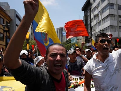 Protestas contra Lenin Moreno en Guayaquil (Ecuador).