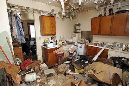 Daños causados por el paso del huracán Katrina por la ciudad de Nueva Orleáns