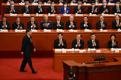 Chinese President Xi Jinping at the National People's Congress in Beijing on Monday.