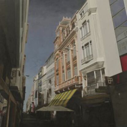 La calle Real de Ferrol, vista por el pintor. 