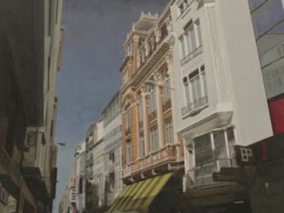 La calle Real de Ferrol, vista por el pintor. 