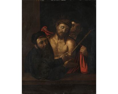 Copia del eccehomo de Caravaggio aparecido en Madrid subastada en Milán en 2013.