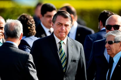 O presidente Jair Bolsonaro participa de cerimônia no Palácio do Alvorada no dia 27 de outubro.