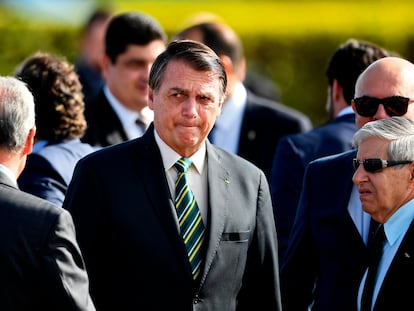 O presidente Jair Bolsonaro participa de cerimônia no Palácio do Alvorada no dia 27 de outubro.