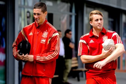 Torres y Deulofeu, en la concentración.