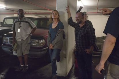 Un momento del rodaje de la primera temporada de 'Fear the Walking Dead'.