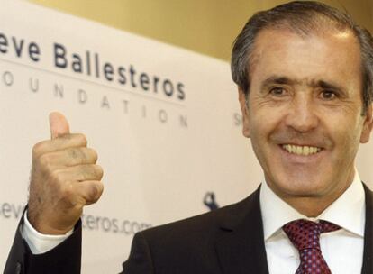 Ballesteros, durante la presentación de su fundación contra el cáncer