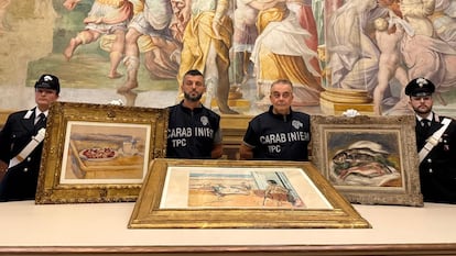 La secuencia del robo de un Renoir, un Matisse y un Cèzanne de una colección privada que ahora ha recuperado la policía italiana