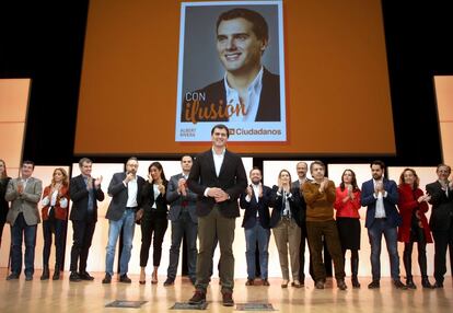 Albert Rivera presenta en Madrid la campaña electoral de Ciudadanos en las elecciones legislativas del 20 de diciembre de 2015. El acto tuvo lugar el 22 de noviembre de ese año.