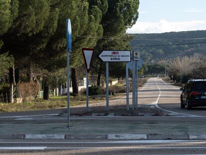 La N-122 a su paso por Traspinedo, Valladolid.